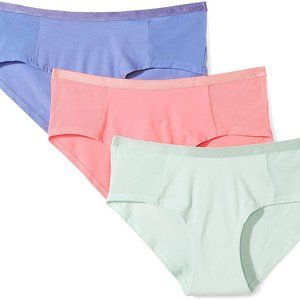 3 Pack Womens Cotton Hipster Underwear Mesh Detail